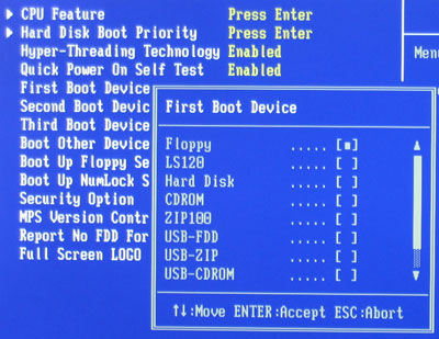 formatting a floppy for dos boot disk