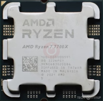 CPU 7700X AMD Ryzen CPU AMD Ryzen 7 7700X - 8-Core 4.5GHz Socket AM5 105W Desktop
