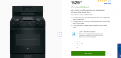 GE 5 Burners 5-cu ft Freestanding Gas Range -Black- -Common- 30-in- Actual- 30-in- in the Sing...png