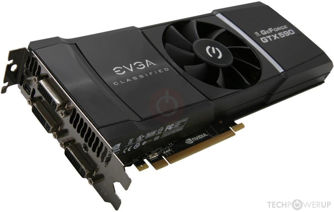 EVGA GTX 590 Classified グラフィックボード EVGA - Product Specs - EVGA GeForce GTX 590 Classified