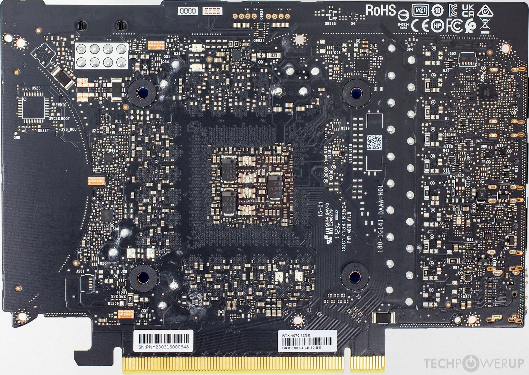 Gpu Backside PNY RTX 4070 VERTO Dual Fan Specs | TechPowerUp GPU Database