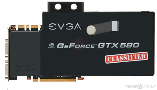 EVGA GTX 580 CLASSIFIED Ultra Hydro Copper Specs | TechPowerUp GPU