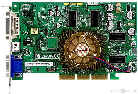 Asus v9520 128m - HP 5187-3704 - VGA DVI - Radeon 9250 - tested