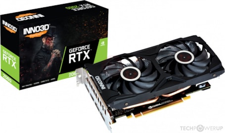 INNO3D RTX 2060 TWIN X2 グラフィックボード 完動品 Inno3D GeForce RTX 2060 Twin X2 N20602-06D6-1710VA23 [PCIExp 6GB
