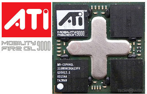 Carte Graphique ATI Mobility Radeon 9000 - 128 Mo DDR1 - Pour PC Portable - Occasion
