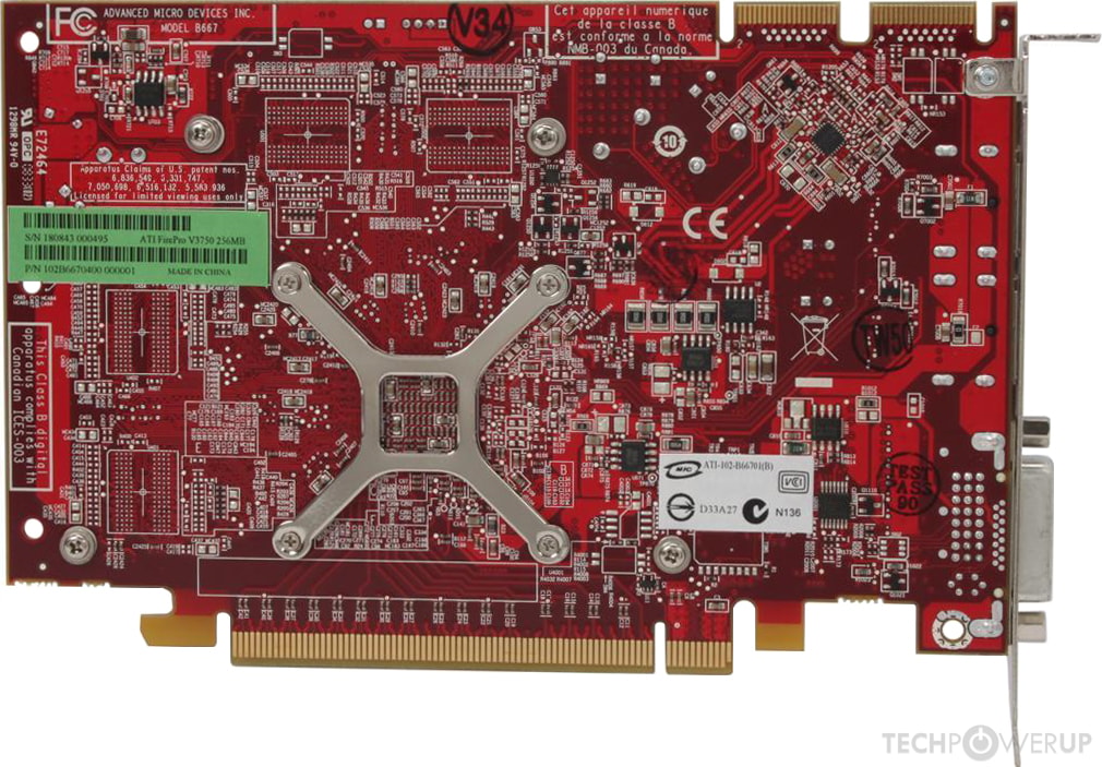 Carte Graphique AMD FirePro V3750 256 Mo GDDR3 - PCIe 2.0 X16 - Occasion