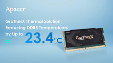 (PR) Apacer Launches GraTherX Thermal Solution, Reducing DDR5 Temperatures by Up to 23.4°C