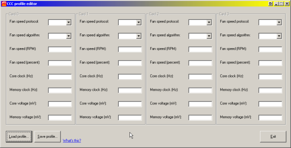 CCC profile editor