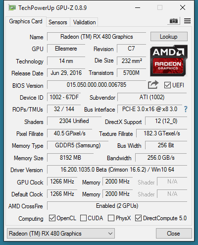 Rx 480 crossfire on sale vs gtx 1070