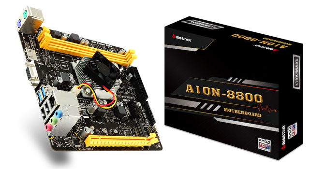 thumbnail image 2 of BIOSTAR A10N-8800E Mini ITX Motherboard W/ Integrated AMD FX-8800P Quad-Core CPU, DDR4 2 of 3