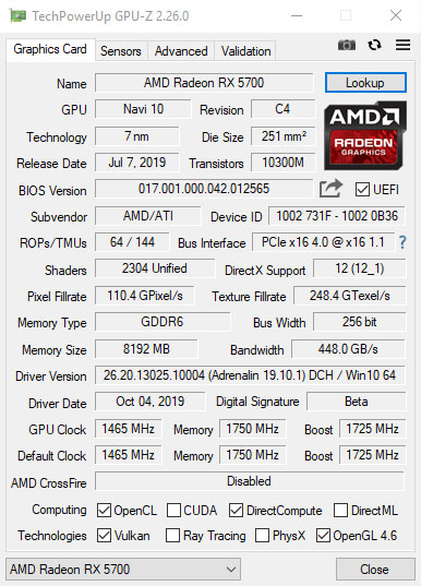 Flashing Radeon Rx 5700 With Rx 5700 Xt Bios Guide Performance Review Techpowerup