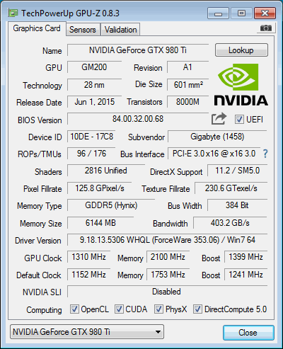 Gigabyte gtx 980 online ti g1