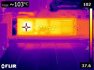 Thermal Camera FLIR Image during Write Test