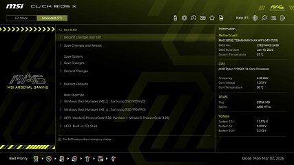 MSI MAG X870E Tomahawk Max Wi-Fi Review - BIOS Overview | TechPowerUp