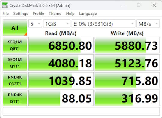 MSI MAG Z890 Tomahawk Wi-Fi Review - SSD Performance