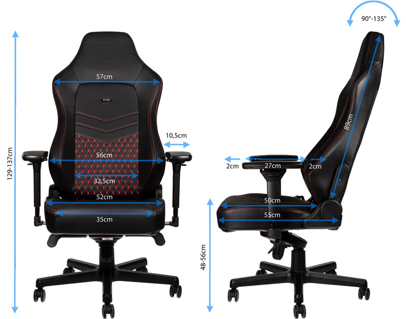 Noblechairs Hero Real Leather Gaming Chair - FREE Shipping Today