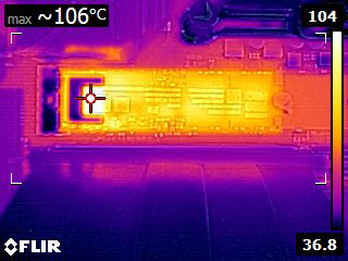Thermal Camera FLIR Image during Write Test