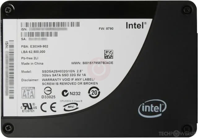 Intel X25-E SSD 32GB SLC 方式 ☆高級SSD Intel X25-E 32 GB Specs | TechPowerUp SSD Database