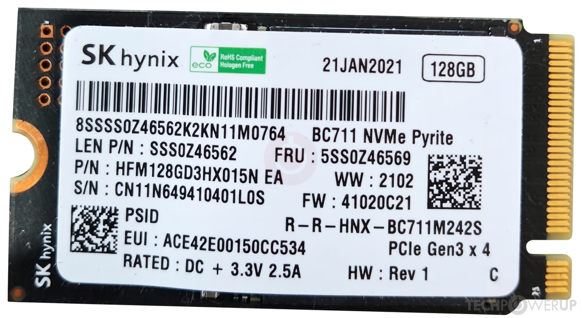 SK Hynix BC711 128 GB Specs | TechPowerUp SSD Database