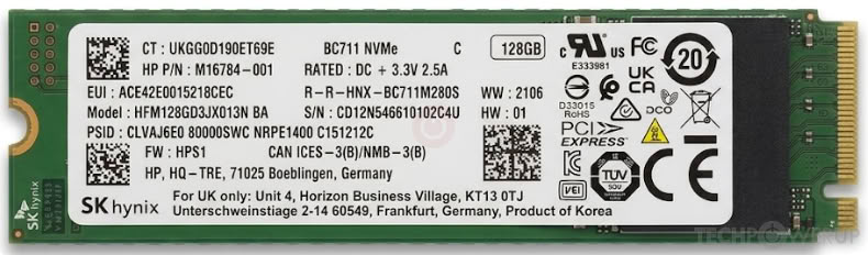 SK Hynix BC711 128 GB Specs | TechPowerUp SSD Database