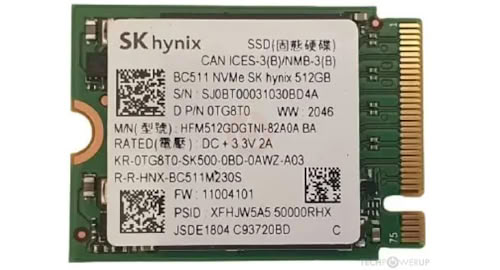 SK Hynix BC511 512 GB Specs | TechPowerUp SSD Database