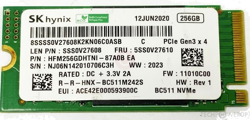 SK Hynix BC511 256 GB Specs | TechPowerUp SSD Database