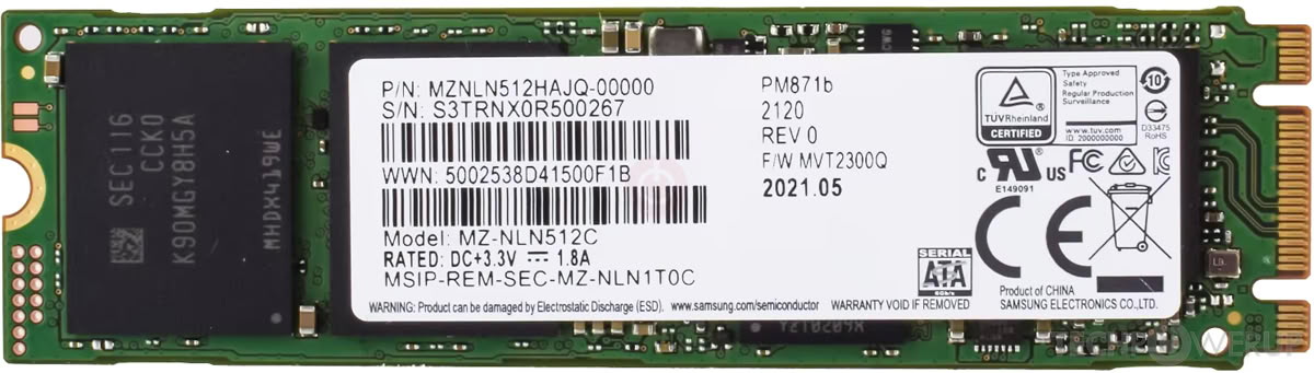 Samsung PM871b 512GB M.2 SSD 本体 Samsung PM871b 512 GB Specs | TechPowerUp SSD Database