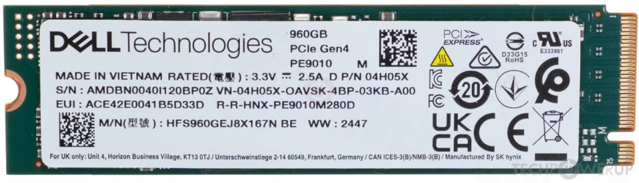 SK Hynix PE9010 960 GB Specs | TechPowerUp SSD Database