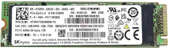 SK Hynix PC711 1 TB Specs | TechPowerUp SSD Database