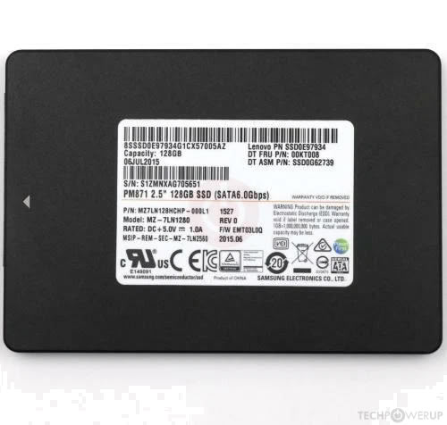 Samsung PM871b 128 GB Specs | TechPowerUp SSD Database