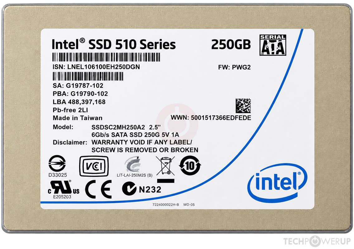 Intel Series 510 250 GB Specs | TechPowerUp SSD Database